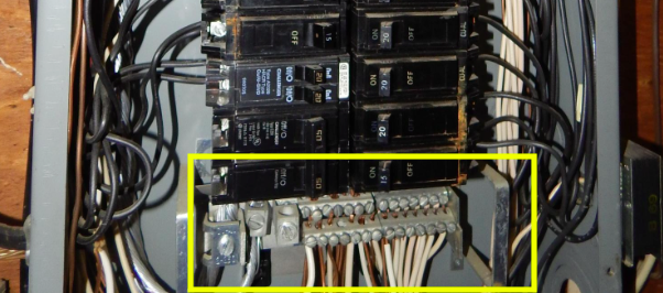 Neutral And Ground On Same Bus Bar Subpanel Sub-panel Concerns – InterNACHI Inspection Narrative Library